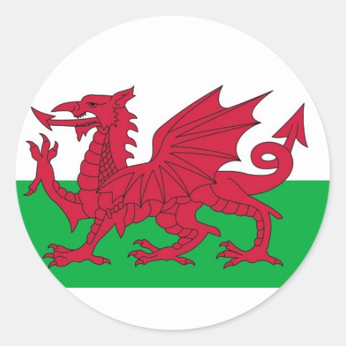 Sticker with Flag of the Wales