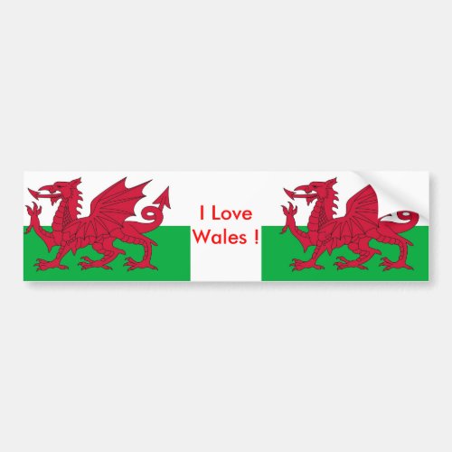 Sticker with Flag of the Wales