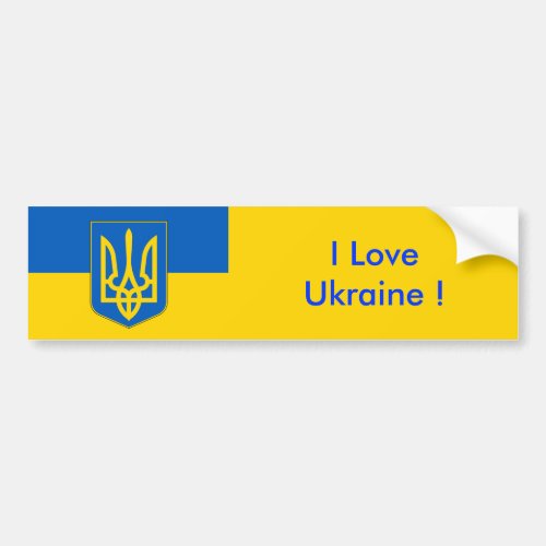 Sticker with Flag of Ukraine