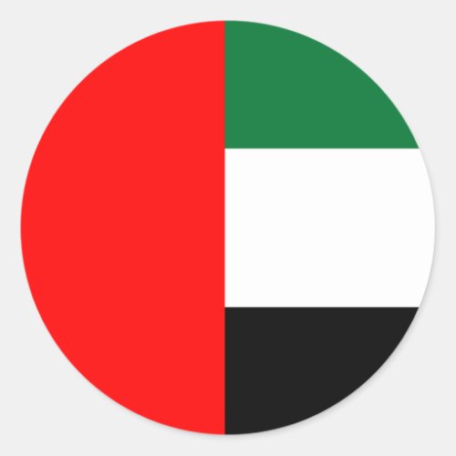 Sticker with Flag of United Arab Emirates