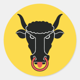 Sticker with Flag of Uri, Switzerland