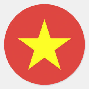 Sticker with Flag of Vietnam
