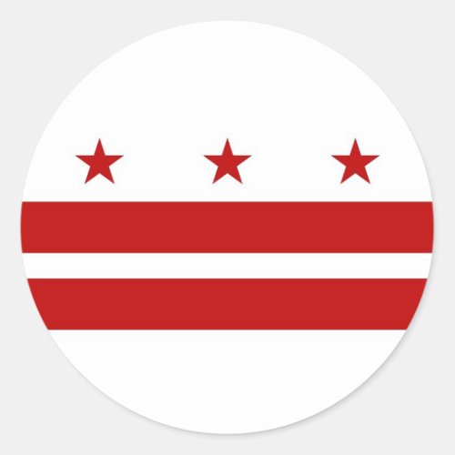 Sticker with Flag of Washington DC