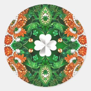 Sticker with Ireland Colors Design