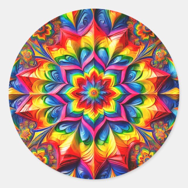 Sticker with LGBTQ Colors Design (Front)
