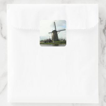Sticker With Picture of Dutch Windmill | Zazzle