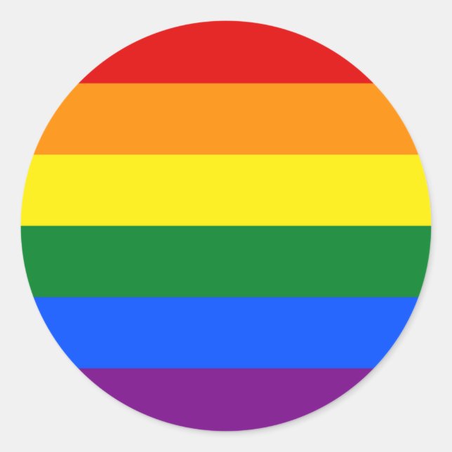 Sticker with Rainbow LGBT Flag (Front)