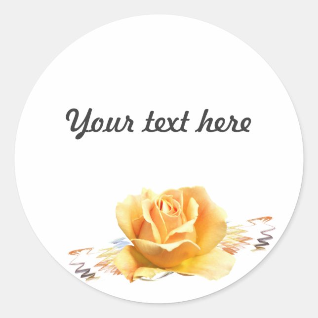 Sticker with small yellow rose (Front)