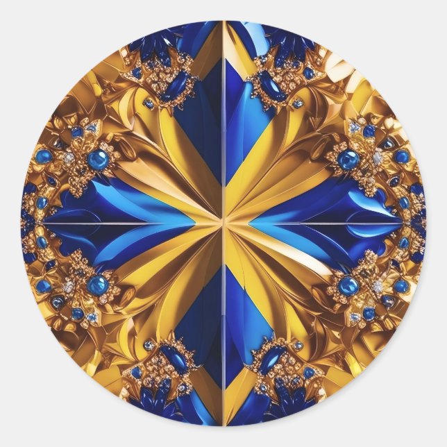 Sticker with Sweden Colors Design (Front)
