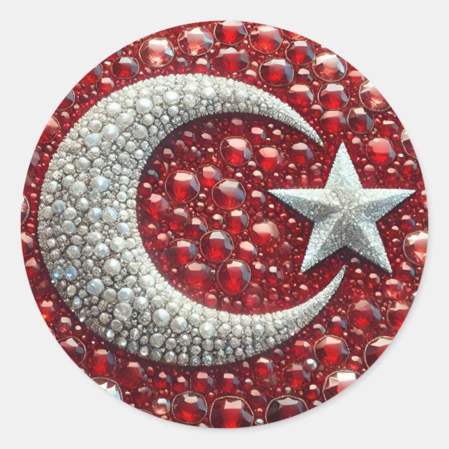 Sticker with Turkish Colors Design (Front)