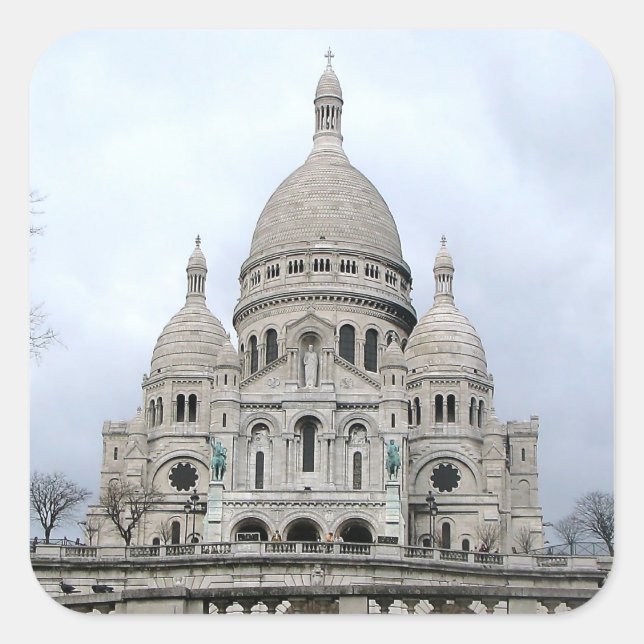 Sticker with view of Sacre Coeur de Paris (Front)