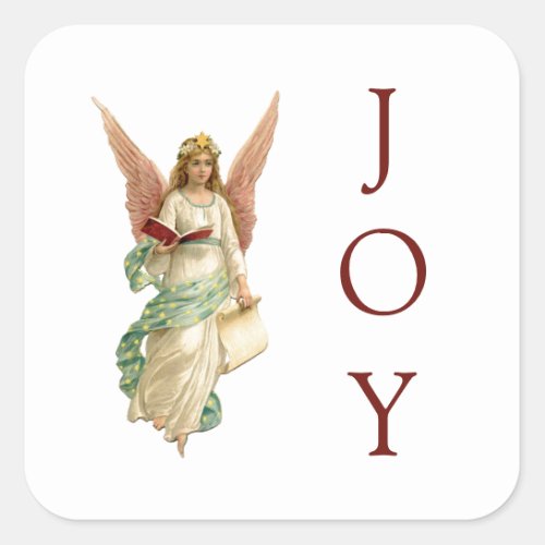STICKER WITH VINTAGE CHRISTMAS ANGEL