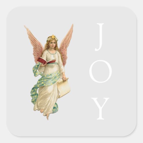 STICKER WITH VINTAGE CHRISTMAS ANGEL