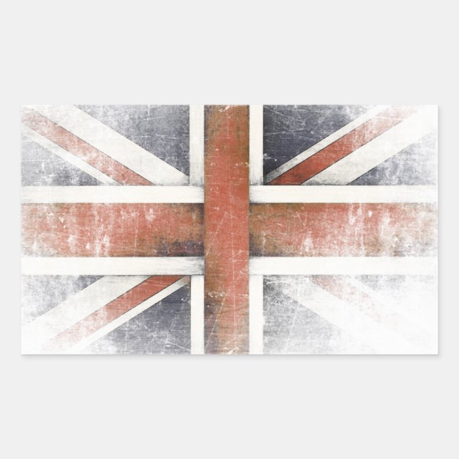 Sticker with Vintage Great Britain Flag (Front)