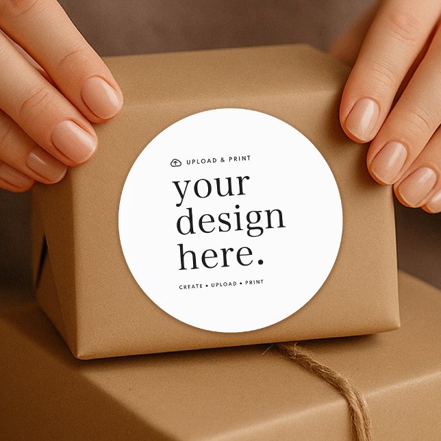 Sticker Your Design Upload 3" Round (A versatile sticker template for personal or business use, available on a sheet or bulk roll)