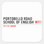 PORTOBELLO ROAD SCHOOL OF ENGLISH  Stickers