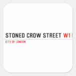 stoned crow Street  Stickers
