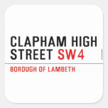 clapham high street  Stickers