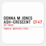 Donna M Jones Ash~Crescent   Stickers