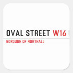 Oval Street  Stickers