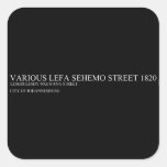 Various lefa sehemo street  Stickers