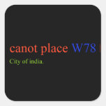 canot place  Stickers