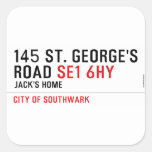 145 St. George's Road  Stickers