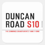 duncan road  Stickers