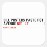 Bill posters paste pot  Avenue  Stickers