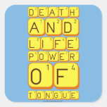 Death
 And
 Life
 power
 Of
 tongue  Stickers