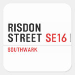 RISDON STREET  Stickers
