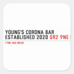 YOUNG'S CORONA BAR established 2020  Stickers