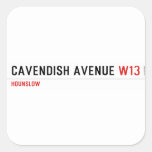 Cavendish avenue  Stickers