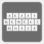 Happy
 Birthday
 Allison  Stickers