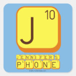 J
 JENNIFER'S
 PHONE  Stickers
