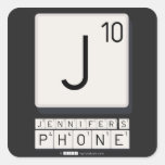 J
 JENNIFER'S
 PHONE  Stickers