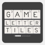 Game
 Letter
 Tiles  Stickers