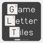 Game
 Letter
 Tiles  Stickers