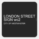 LONDON STREET SIGN  Stickers