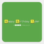 Happy Birthday Tyler  Stickers