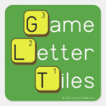 Game Letter Tiles  Stickers