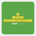 i
 love
 volleyball  Stickers