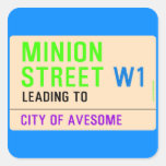 Minion Street  Stickers