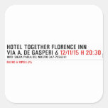 hotel together florence inn via a. de gasperi 6  Stickers