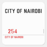 city of nairobi       Stickers
