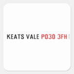 Keats Vale  Stickers