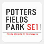 potters fields park  Stickers