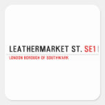 leathermarket St.  Stickers