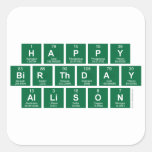 Happy
 Birthday
 Allison  Stickers