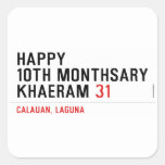 Happy 10th Monthsary Khaeram  Stickers